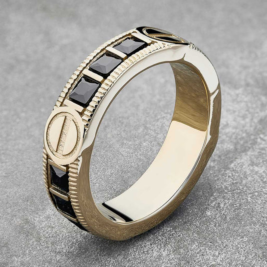 Anillo Olimpus Gemas Negras